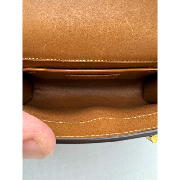 Saint Laurent Manhattan Foldover Mini Shoulder Bag In Brown - Picture 13 of 15